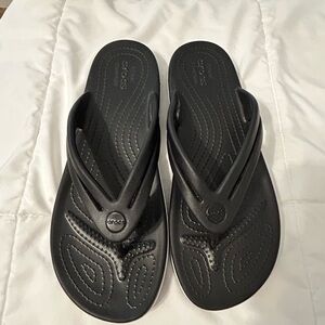 Crocs Black Flip Flops